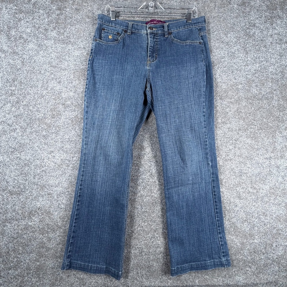Gloria Vanderbilt Bootcut Jeans Womens 12 Short Blue Modern Stretch Mid Rise
